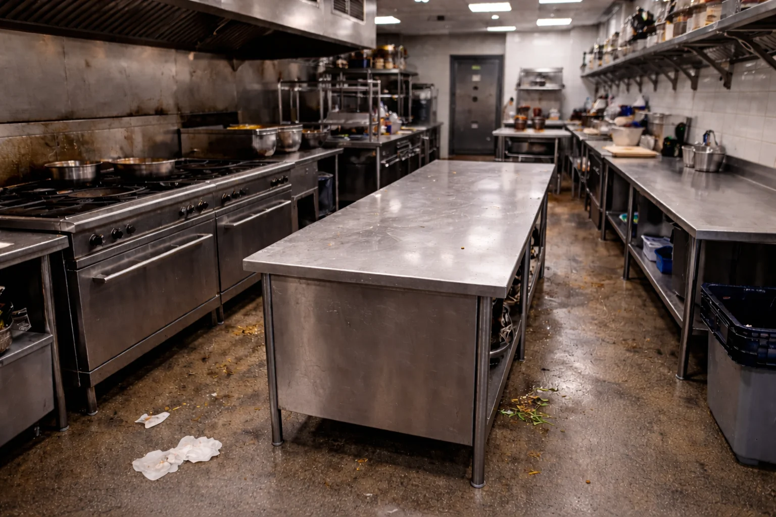 zona cocina sin limpiar
