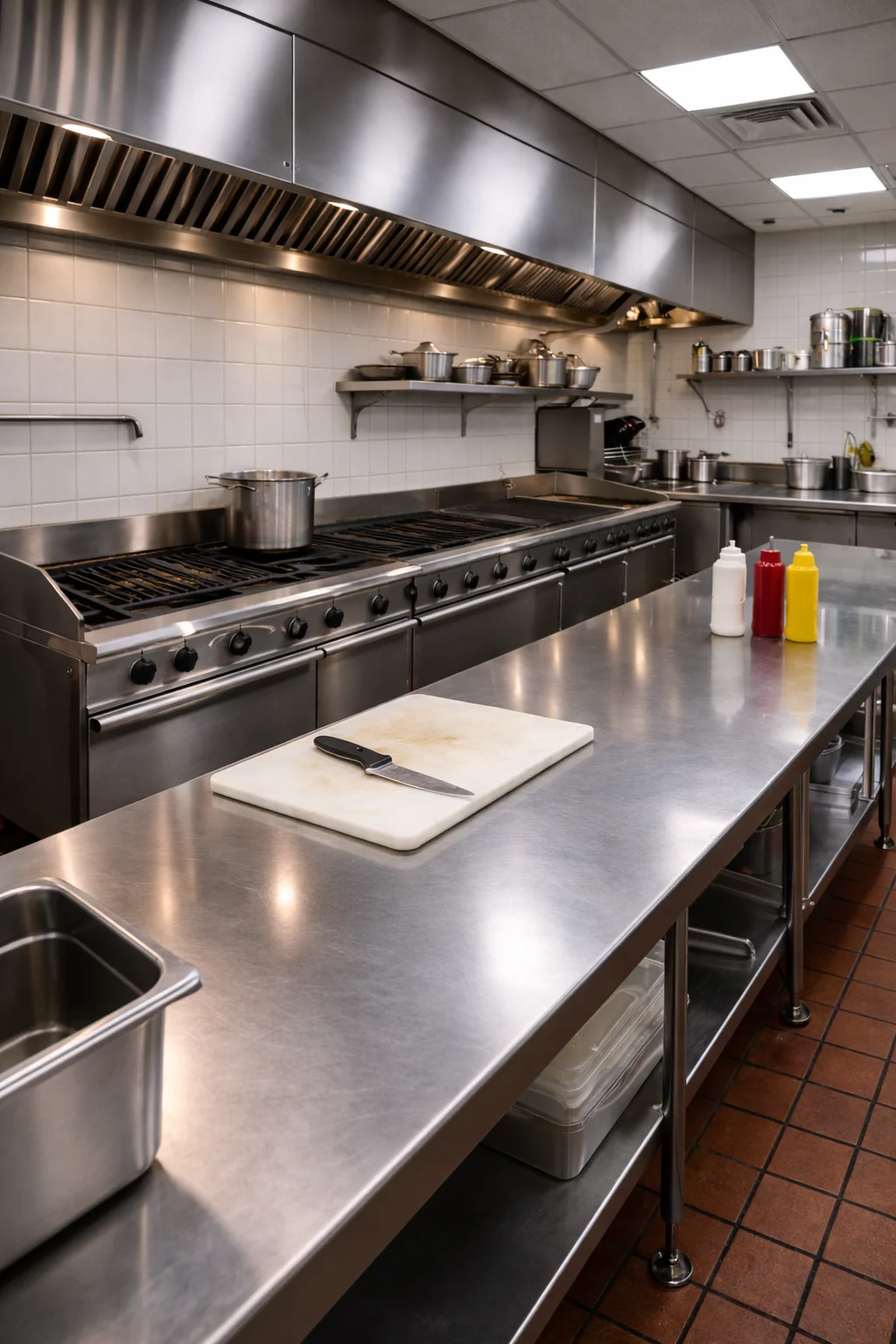 cocina depues del servicio  de limpieza